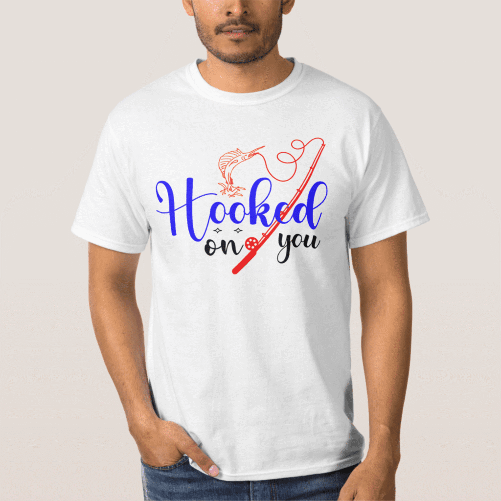 Zazzle Hooked On You T Shirt Front 1024x1024